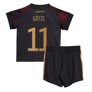 Tyskland Mario Gotze #11 Udebanesæt Børn VM 2022 Kort ærmer (+ korte bukser)